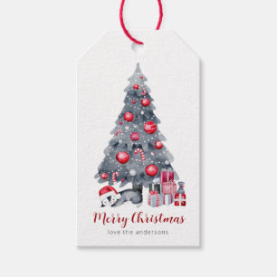 Cute Watercolor Penguin Christmas  Gift Tags