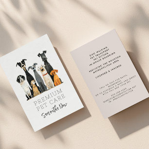 Cute Watercolor Pets Dogs Pet Sitter Dog Walker Business Card