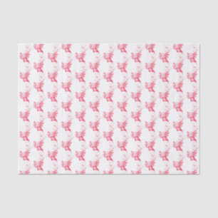 Cute Watercolor Pink Baby Axolotl Tissue Paper