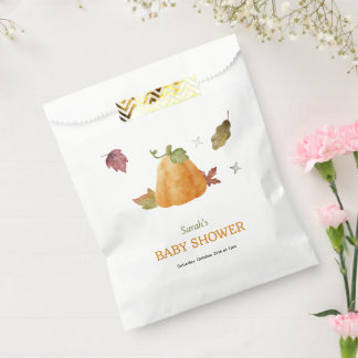 Cute Watercolor Pumpkin Fall Baby  Paper Napkin Favour Bags