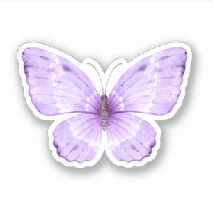 Cute watercolor purple butterfly