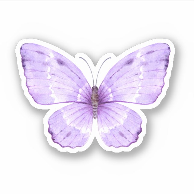 Cute watercolor purple butterfly (Front)