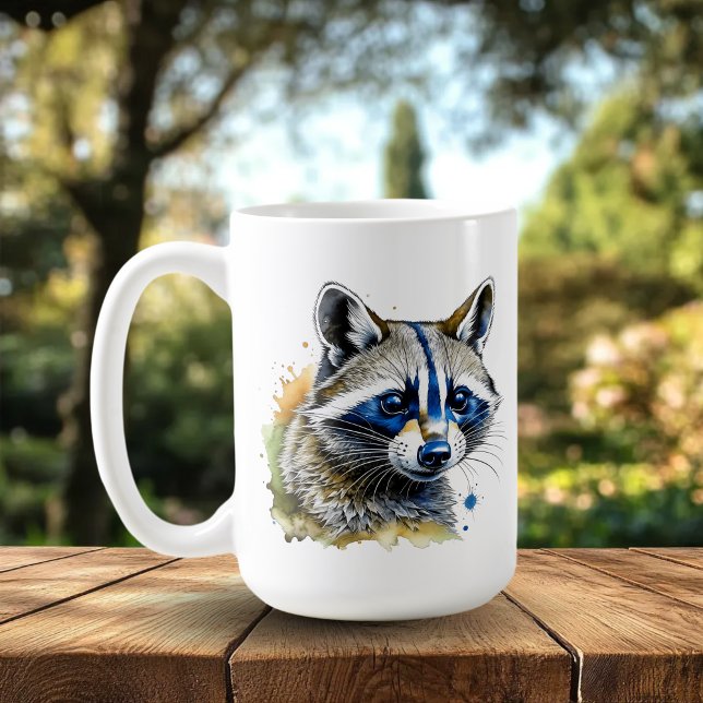 Cute Watercolor Racoon  Coffee Mug (Creator Uploaded)
