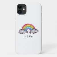 Cute Watercolor Rainbow And Clouds
