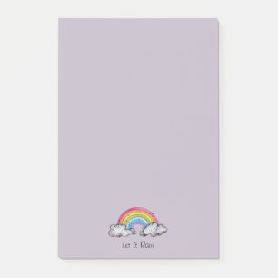 Cute Watercolor Rainbow And Clouds Post-it Notes