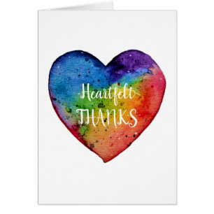 Cute watercolor Rainbow Heart