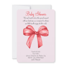 Cute watercolor red bow