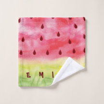 Cute Watercolor Red Green Watermelon Custom Kids