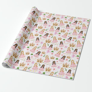 Cute Watercolor Royal Princess Wrapping Paper