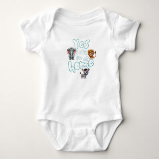 Cute Watercolor Safari Woodland Animals Baby Bodysuit