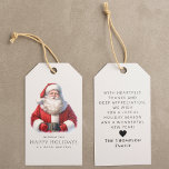 Cute Watercolor Santa Claus Personalised Christmas Gift Tags<br><div class="desc">Add a charming, festive touch to your holiday presents with our Cute Watercolor Santa Claus Personalised Christmas Gift Tags! Featuring an adorable, hand-painted Santa Claus design, these tags bring a whimsical and joyful feel to your gift-giving. The delicate watercolor illustration captures the magic of the season, making each tag a...</div>