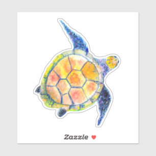 Cute Watercolor Sea Turtle