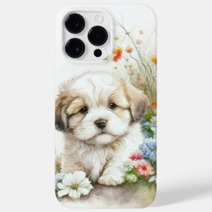 CUTE WATERCOLOR SHIH TZU PUPPY DOG Case-Mate iPhone 14 PRO MAX CASE