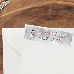 Cute Watercolor Snowy Let it Snow Snowman