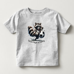 Cute Watercolor Soccer Player in Training Toddler T-Shirt