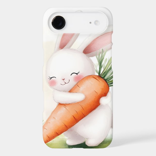 Cute Watercolor Spring Bunny Carrot (Back)