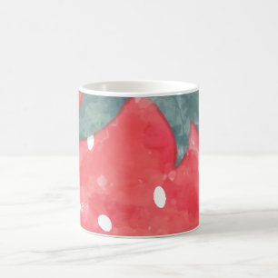 Cute Watercolor Strawberry Coffee Mug