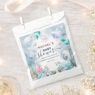 Cute Watercolor Under the Sea Baby Shower Favour Bags