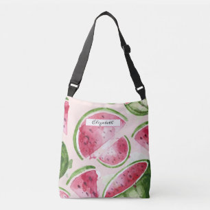 Cute Watercolor Watermelon   Crossbody Bag