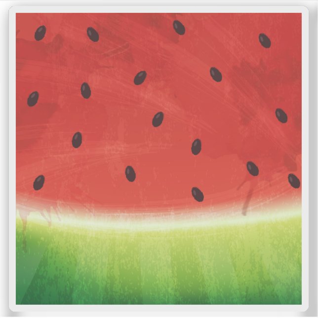 Cute Watercolor Watermelon Giant funny slice (Front)