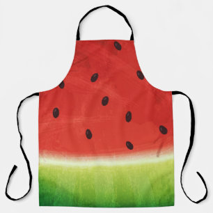 Cute Watercolor Watermelon Giant funny slice Apron