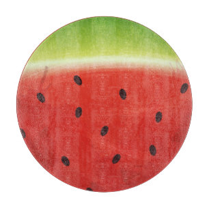 Cute Watercolor Watermelon Giant funny slice Cutting Board