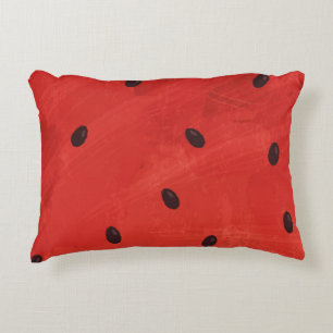 Cute Watercolor Watermelon Giant funny slice Decorative Cushion