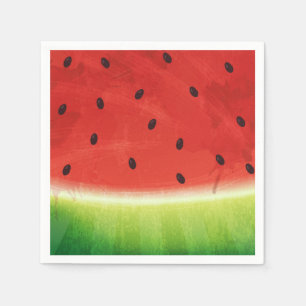 Cute Watercolor Watermelon Giant funny slice Napkin