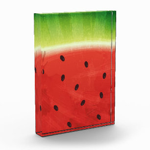 Cute Watercolor Watermelon Giant funny slice Photo Block