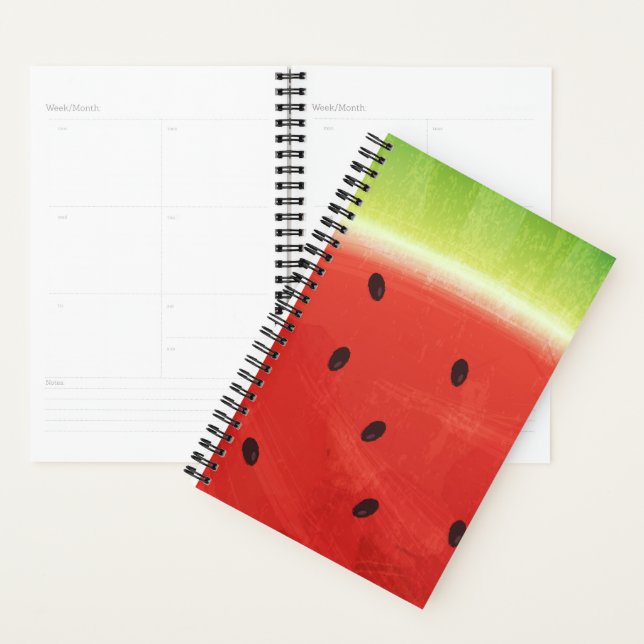 Cute Watercolor Watermelon Giant funny slice Planner (Display)