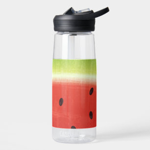 Cute Watercolor Watermelon Giant funny slice Water Bottle