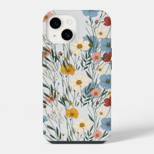 Cute Watercolor wildflower rustic boho phone case