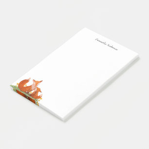 Cute Watercolor woodland Fox   Post-it Notes