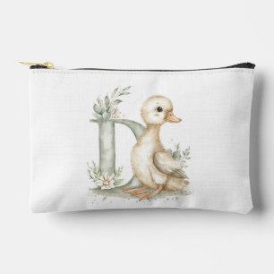 Cute Watercolou Baby Animals Alphabet Ducklin Accessory Pouch