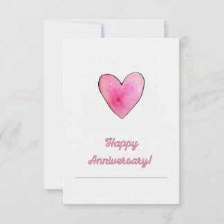 Cute Watercolour Anniversary Card