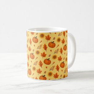 Cute Watercolour Autumn Harvest Coffee Mug