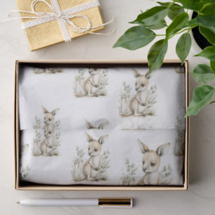 Cute watercolour baby animal alphabet Kangaroo Tissue Paper