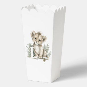 Cute watercolour baby animal alphabet Lion Favour Box
