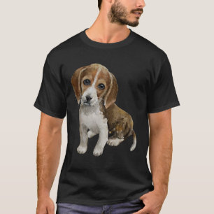 Cute Watercolour Beagle Puppy Dog Painting Trendin T-Shirt