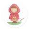 Cute Watercolour Red Riding Hood Sticker