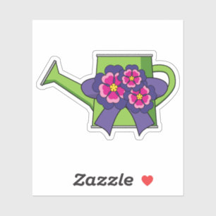 Cute Watering Can with Flowers Bouquet