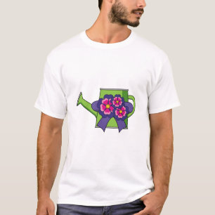 Cute Watering Can with Flowers Bouquet T-Shirt