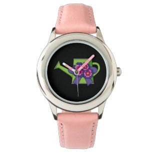 Cute Watering Can with Flowers Bouquet Watch