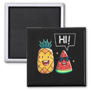 Cute Watermelon and Pineapple Kawaii Summer Fruits Magnet