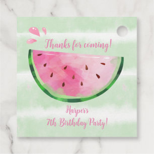 Cute Watermelon Birthday Party Favour Tags