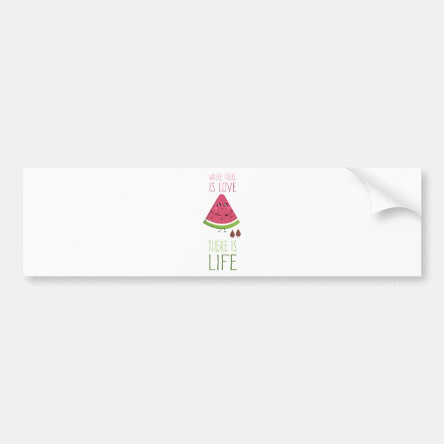 Cute Watermelon Bumper Sticker (Front)
