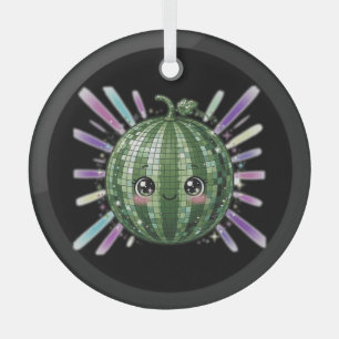 Cute Watermelon Disco Ball Glass Tree Decoration