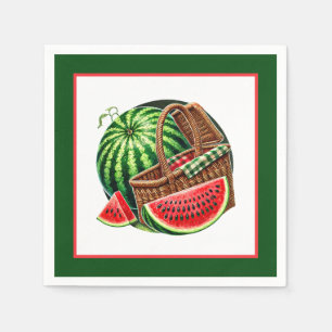 Cute watermelon festival party napkin