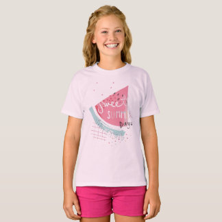 Cute Watermelon Graphic Girls Summer T-Shirt