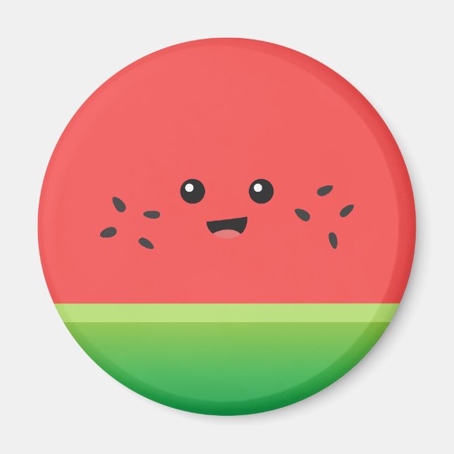 Cute Watermelon, Happy and Cheerful Magnet (Front)